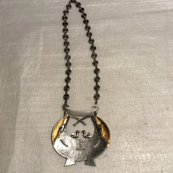Vintage ART Arthur Pepper Egyptian Revival Vulture Goddess Necklace - Picture 8 of 13